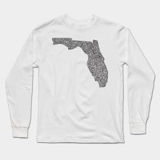 Florida Map Long Sleeve T-Shirt